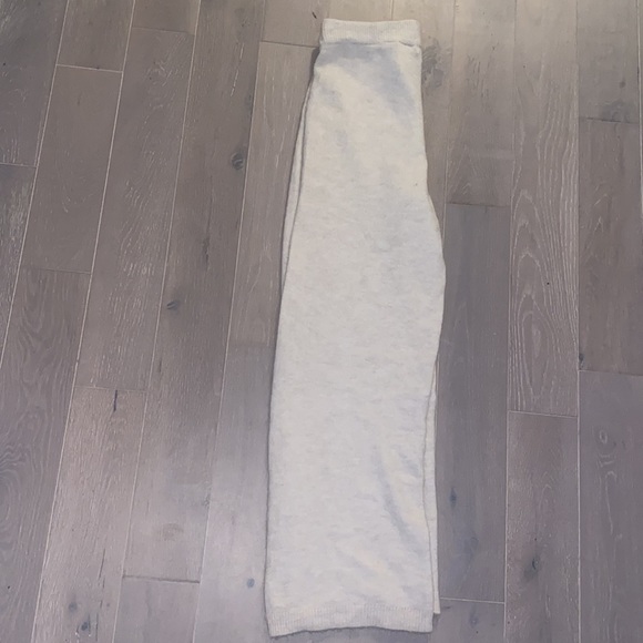 wool wide leg high rise rib knit pants - Picture 2 of 4